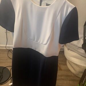 Elegant Black and White Women's Dress